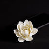 Porte-encens en porcelaine lotus blanc