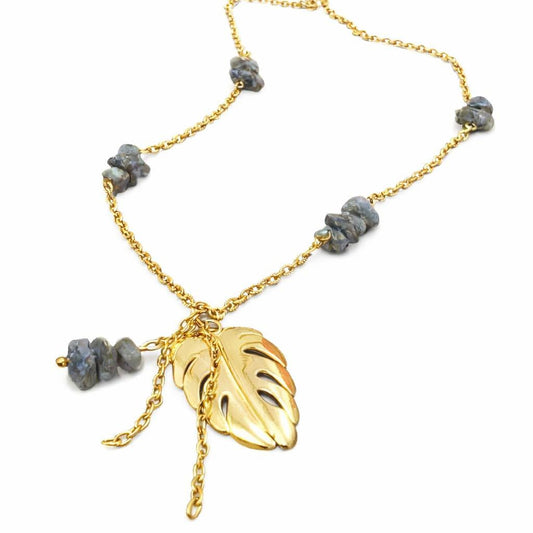 Collier copeaux - Trou de fer - Labradorite | Monstera