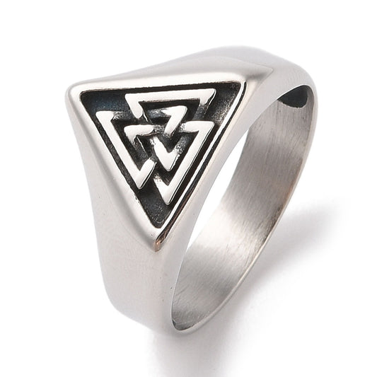 Bague chevalière noeud de la trinité