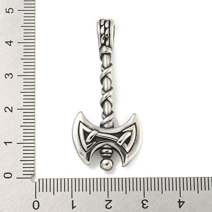 Pendentif hache nordique double lame
