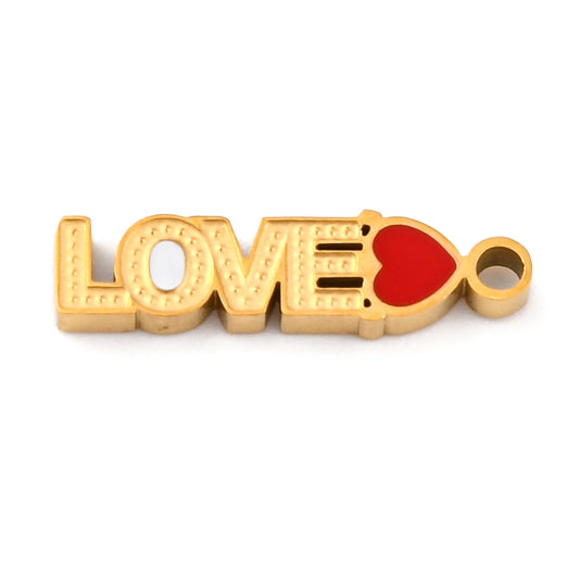 Charm émaillé  - Love