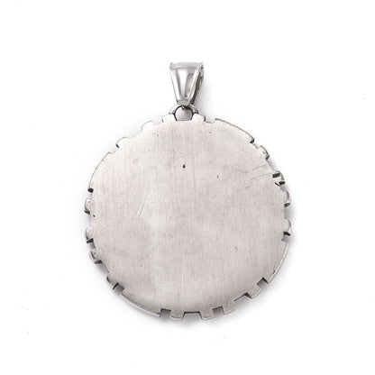 Pendentif Rune nordique acier brossé