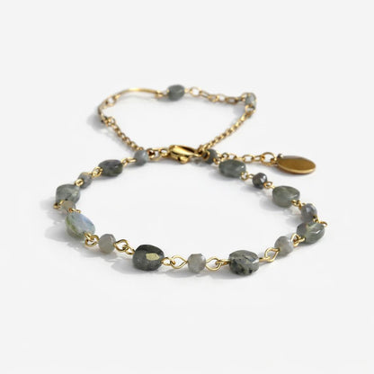 Bracelet duo - Trou de fer - Labradorite