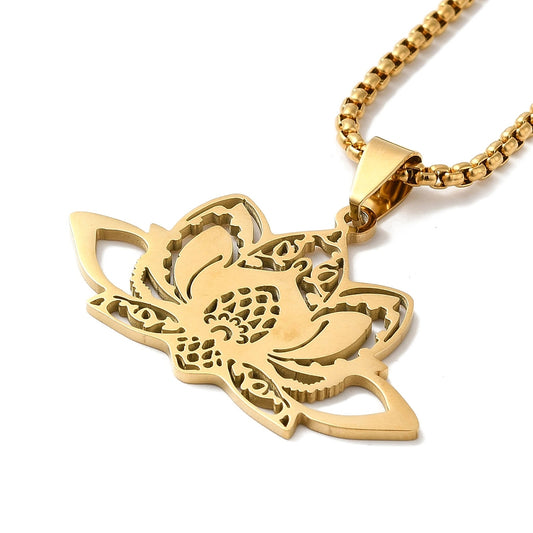 Collier Fleur de lotus - or