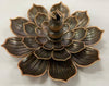 Porte encens fleur lotus cuivre