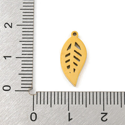 Charm émaillé -  Feuille