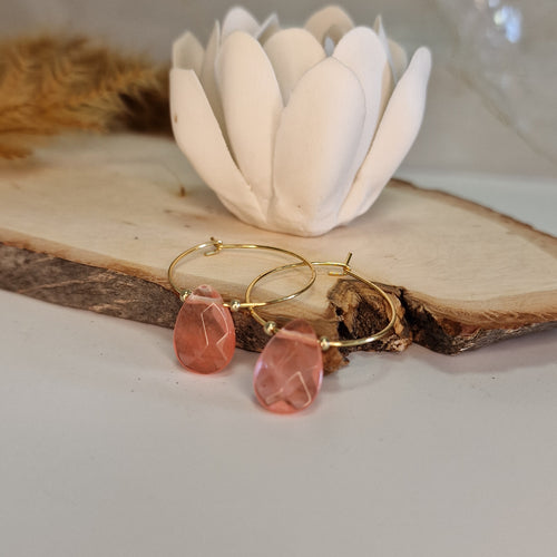 Boucles d'oreille Aimy – pierre au choix