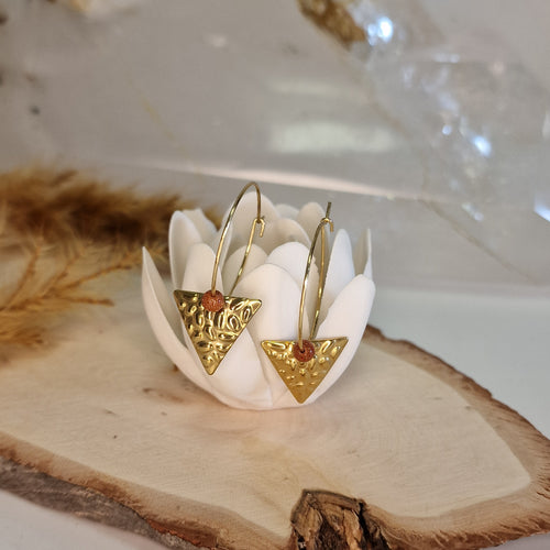 Boucles d'oreille Aliya – pierre au choix