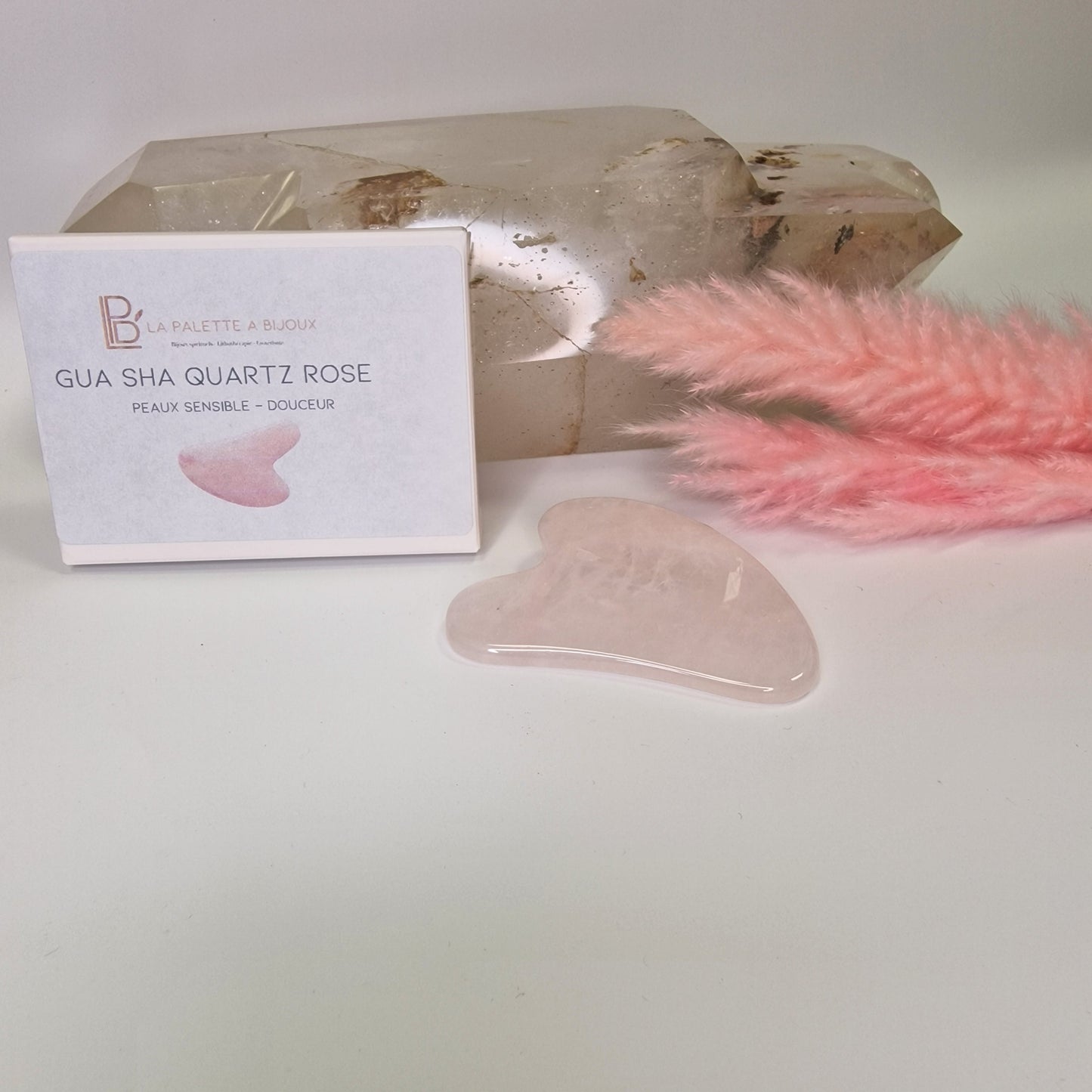 Gua sha quartz rose