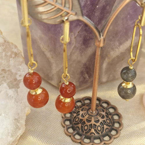 Boucles d'oreille Claria – pierre au choix