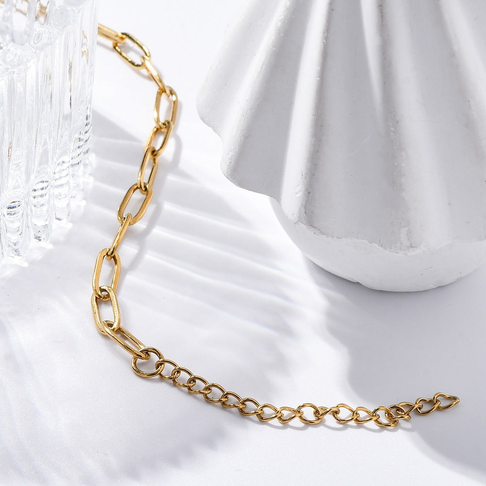 Bracelet acier inoxydable or maille thrombone