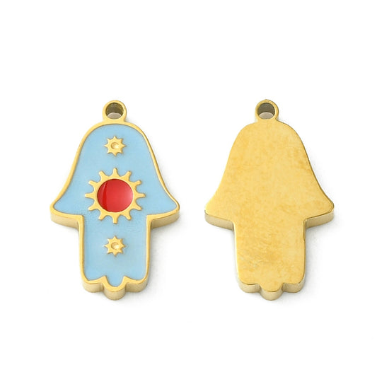 Charm émaillé - symbole mains de fatma