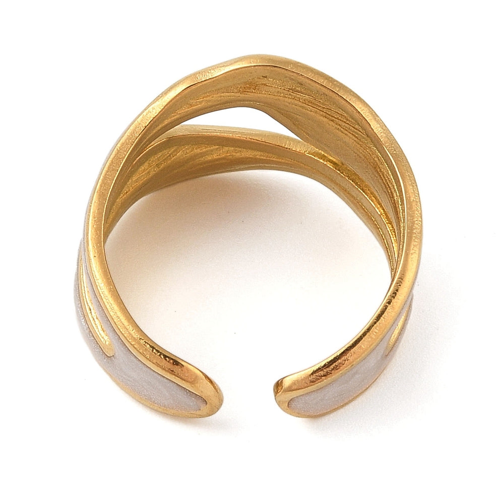 Bague nacre vague