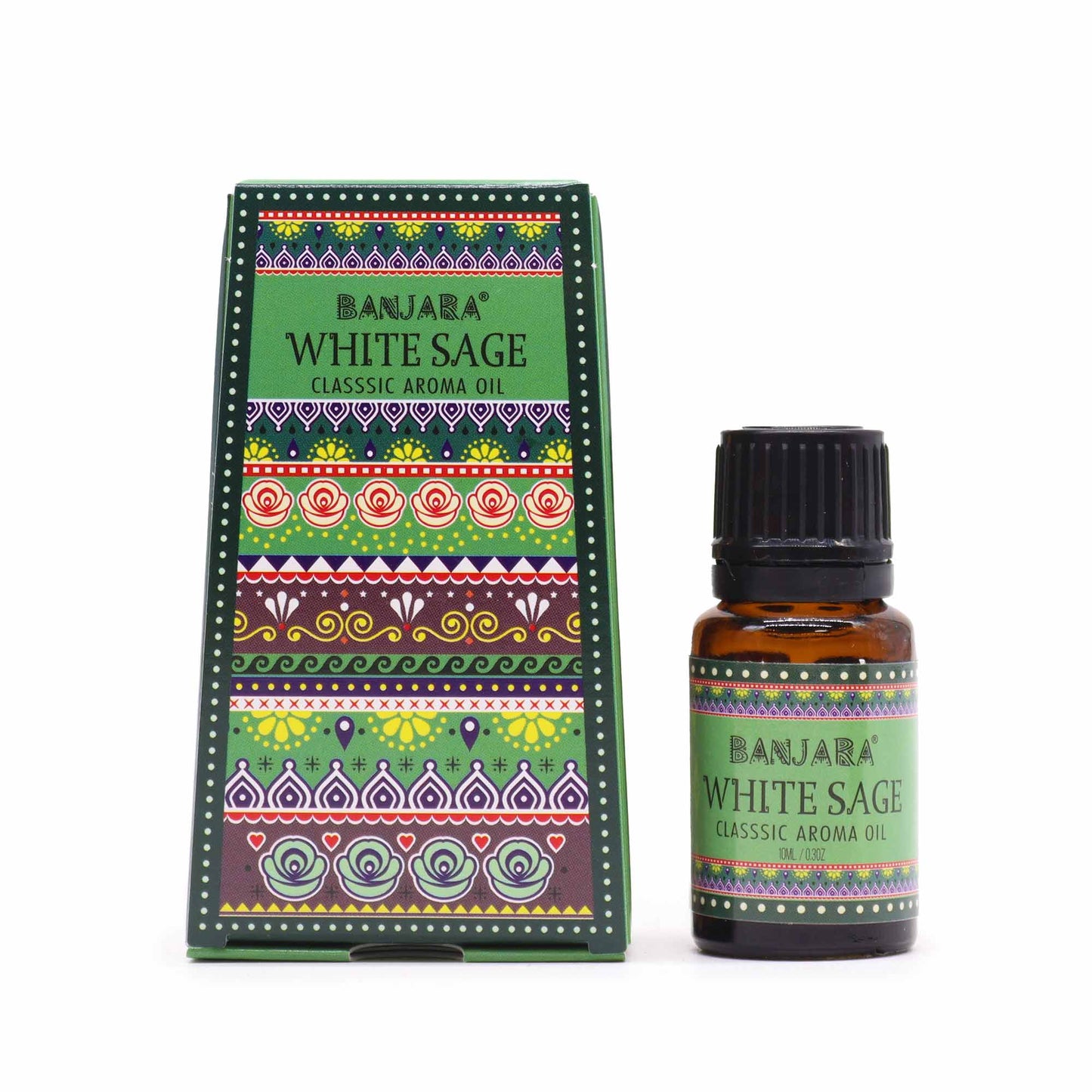 Huile Parfumée Indienne Banjara 10ml - Sauge Blanche