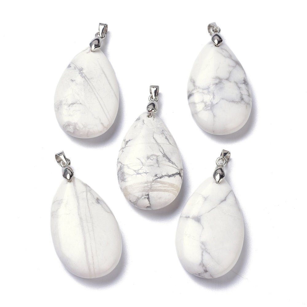 Pendentif howlite forme larme