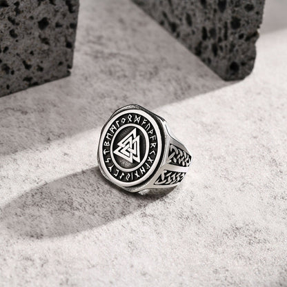 Bague chevalière rune viking
