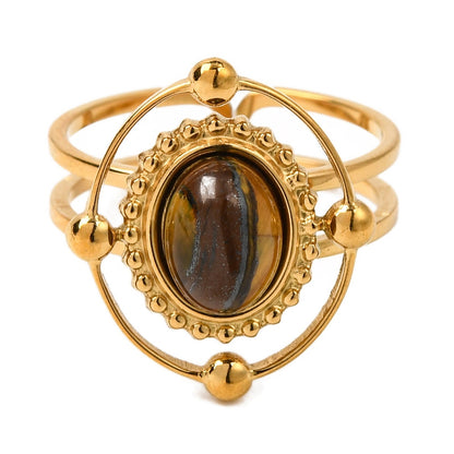 Bague Oeil de tigre anneau céleste