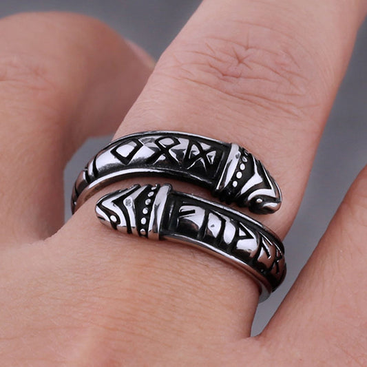 Bague ouverte rune viking