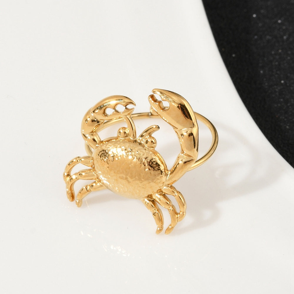 Bague crabe acier inoxydable
