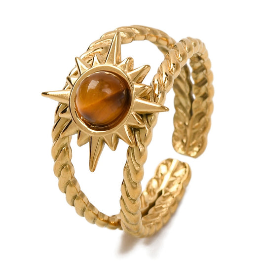 Bague Oeil de tigre étoile