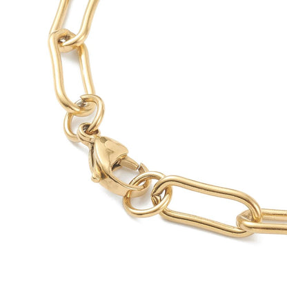 Collier acier inoxydable maille trombone 45 cm