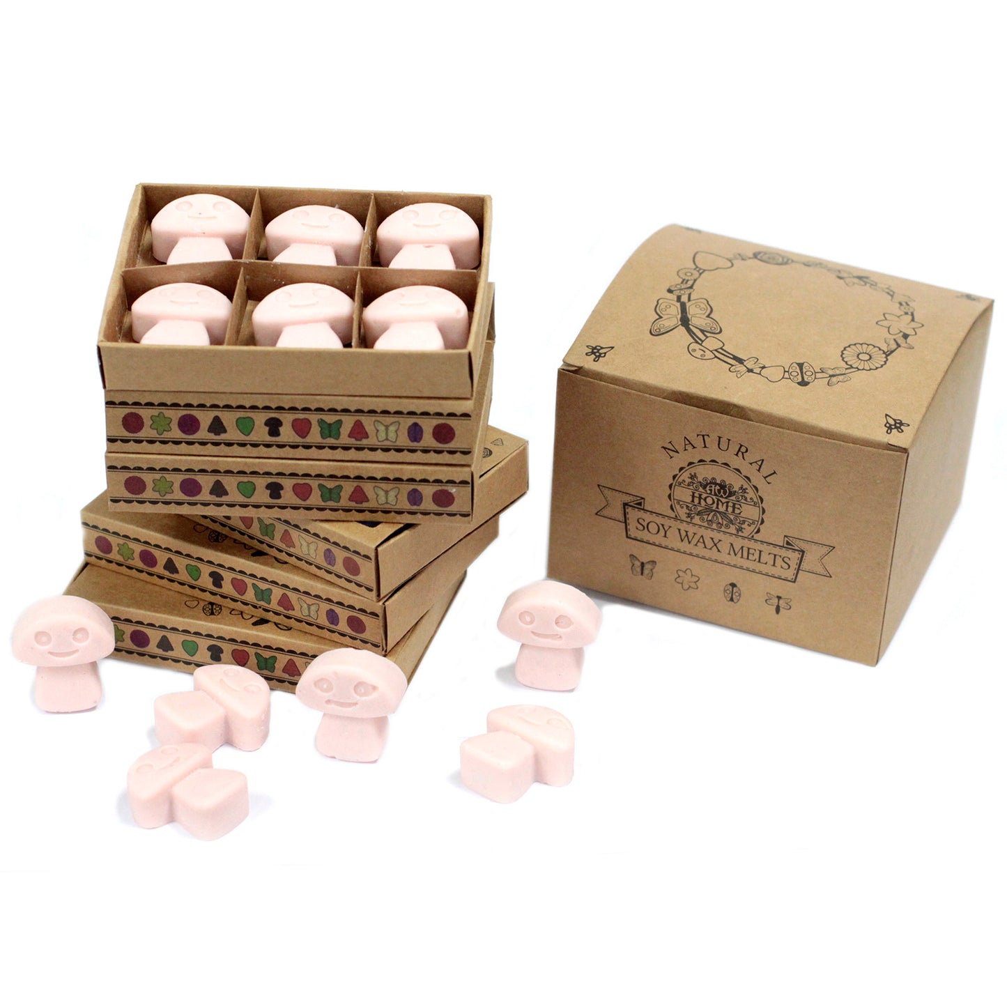 Boîte de 6 Fondants en Cire Soja - Bois de Santal Foncé