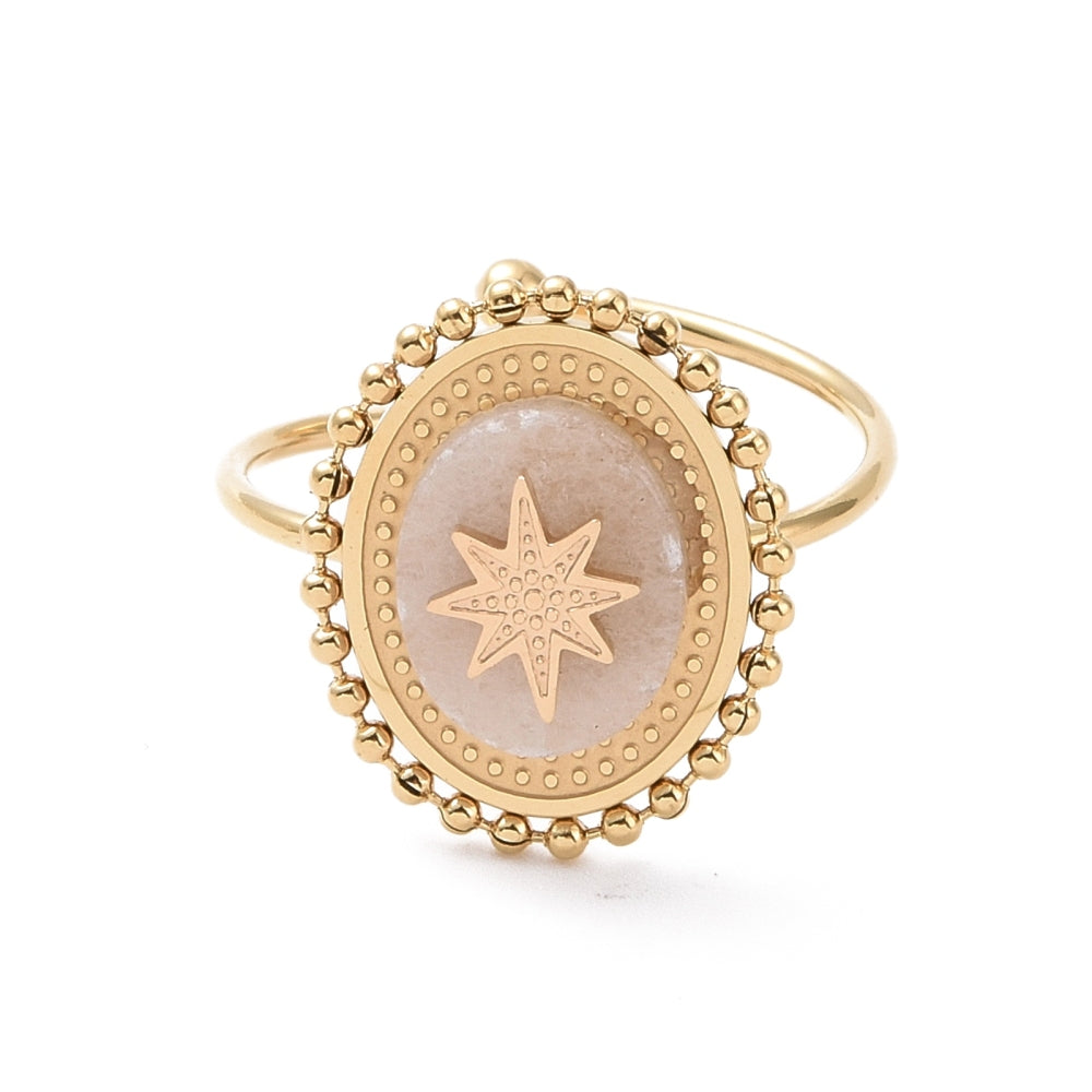 STARS BAGUE ACIER INOXYDABLE