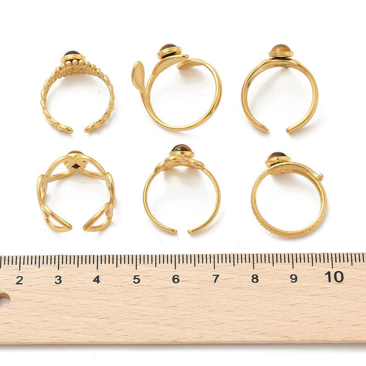 Bague manchette oeil de tigre modèle aléatoire