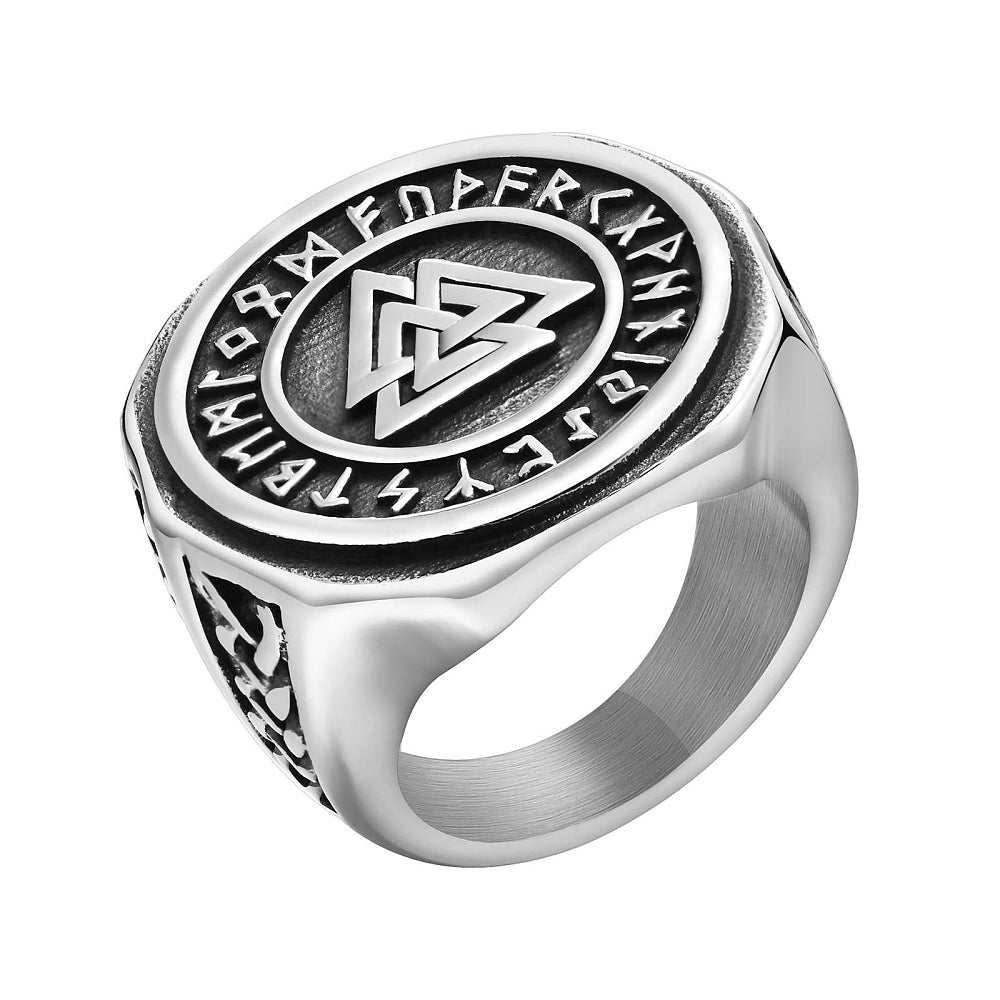 Bague chevalière rune viking