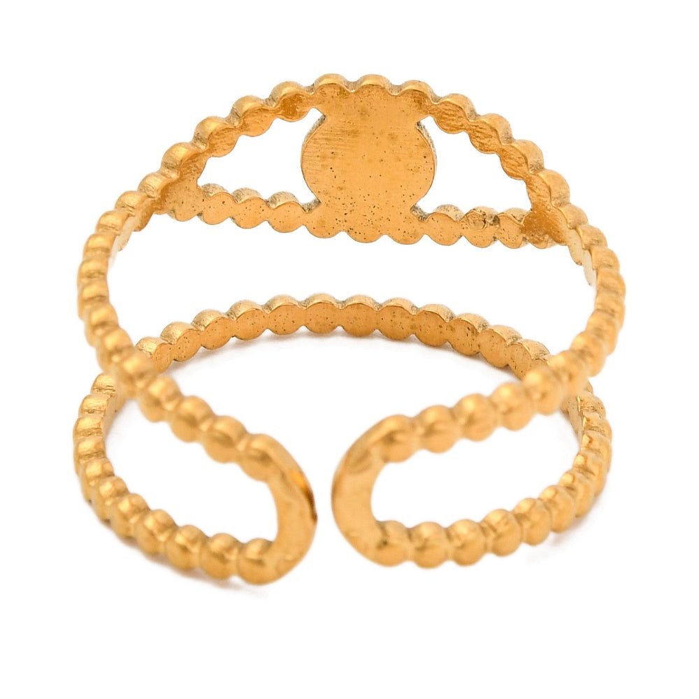 Bague Oeil de tigre forme oeil