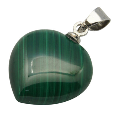 Pendentif en malachite forme coeur