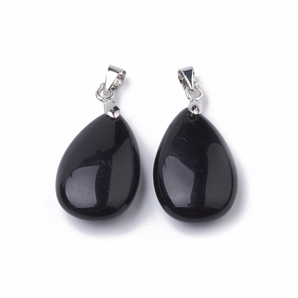 pendentif obsidienne forme goutte