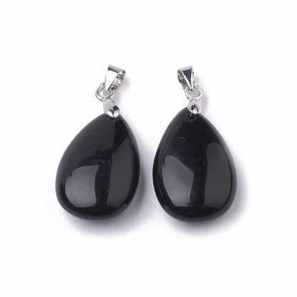 pendentif obsidienne forme goutte