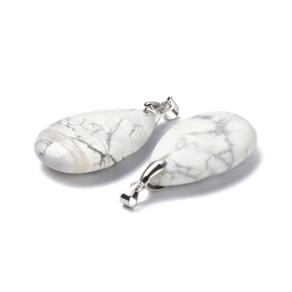 Pendentif howlite forme larme