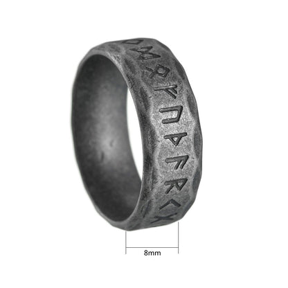 Bague Rune brossé martelé
