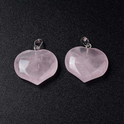 Pendentif Quartz rose cœur - amour de soi