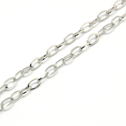 Collier acier inoxydable moyenne maille thrombone