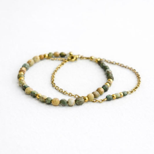 Bracelet duo - Dos d’Âne – Jaspe Paysage