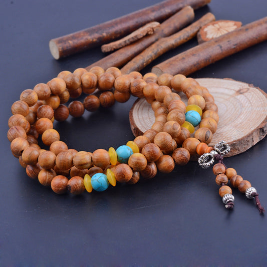 Collier ou bracelet mala en bois de santal