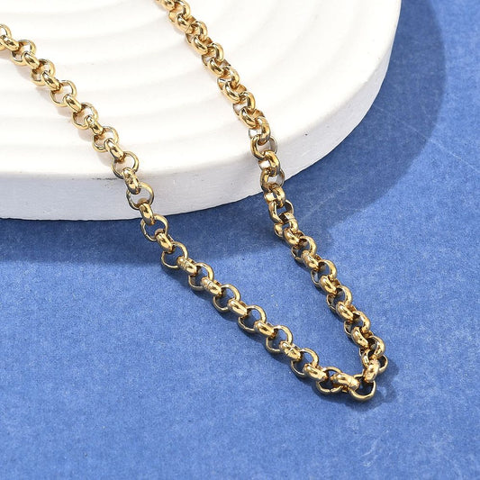Collier acier inoxydable maille Rolo 43 cm