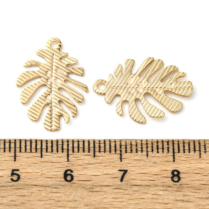Pendentif monstera texturé