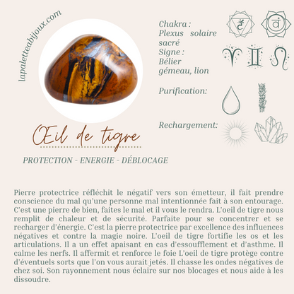 Bracelet mala en œil de tigre