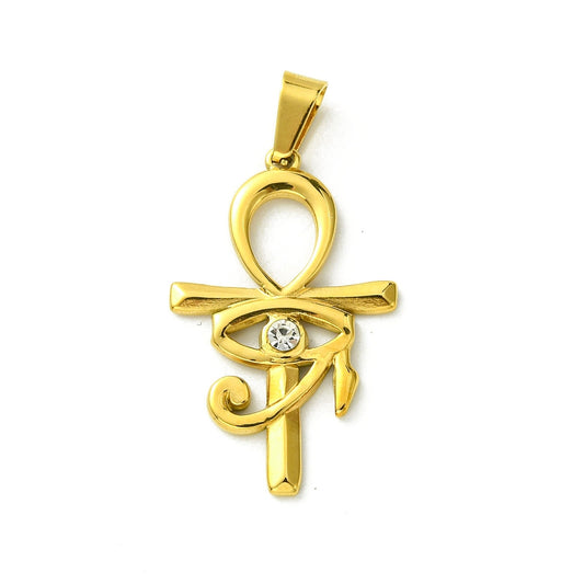 Pendentif croix de Ankh strass