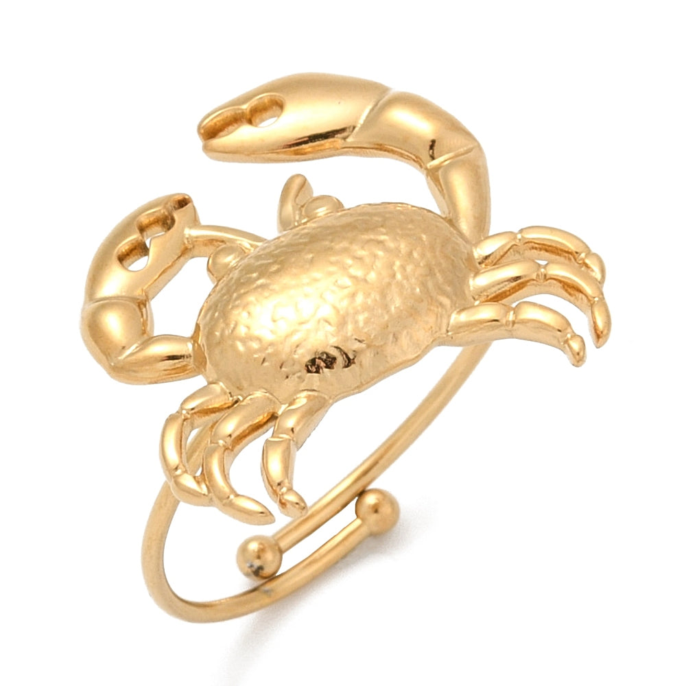 Bague crabe acier inoxydable