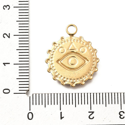 Charm émaillé  - Médaille mauvais oeil violet