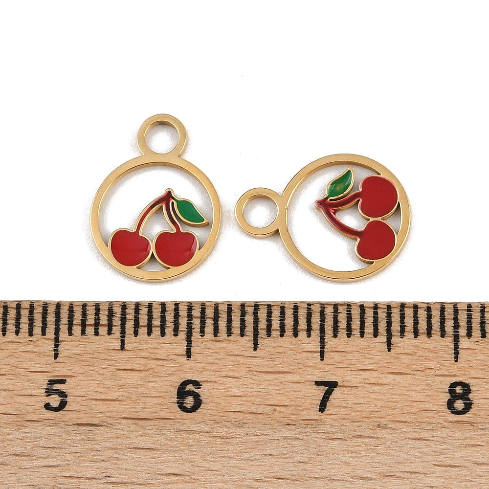 Charm cerise ronde