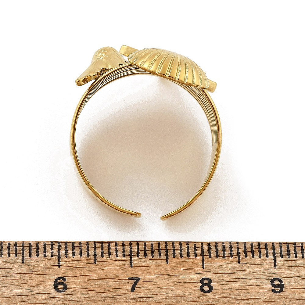 Bague thème plage acier inoxydable