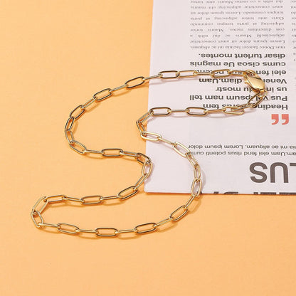 Collier acier inoxydable maille thrombone or