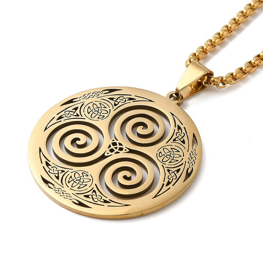 Pendentif triquetra et 3 noeuds celtes