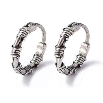 Boucle d'oreille mixte texturé vendu à l'unité